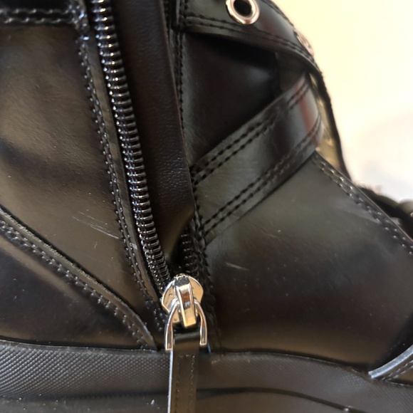 Zara Black Combat Moto Boots - Picture 9 of 12